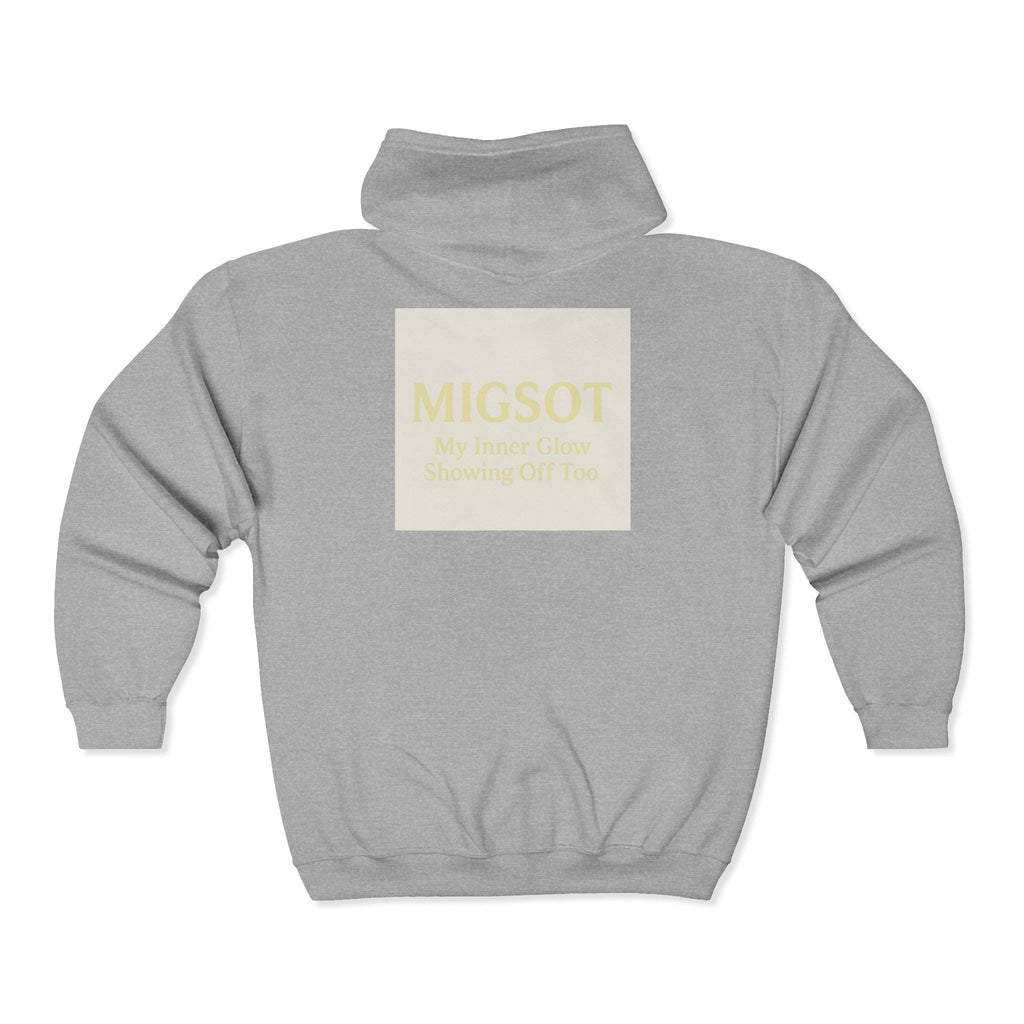 MIGSOT Square Logo Hoodie | Zip Hooded Sweatshirt
