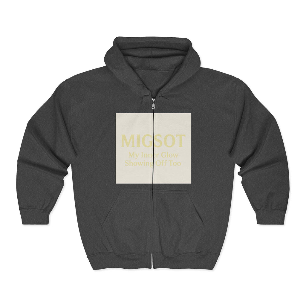MIGSOT Square Logo Hoodie | Zip Hooded Sweatshirt