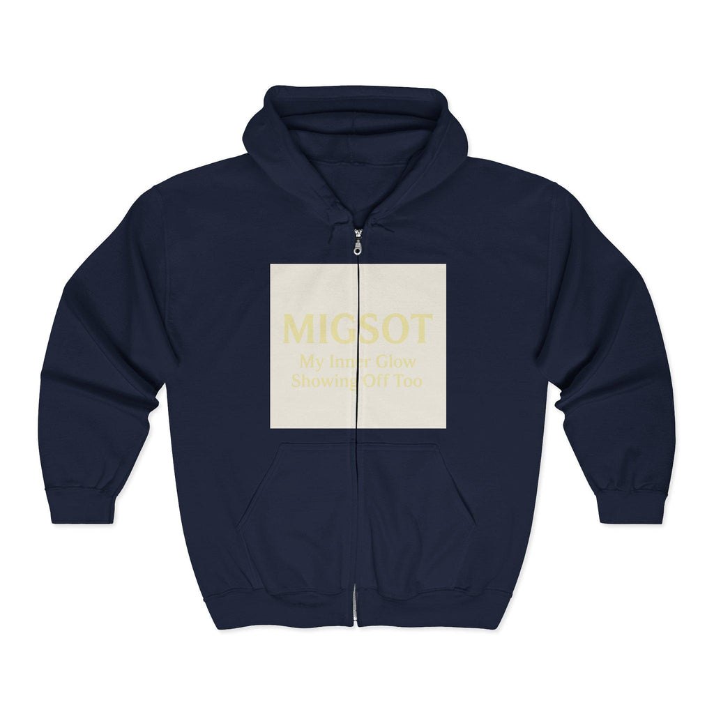 MIGSOT Square Logo Hoodie | Zip Hooded Sweatshirt