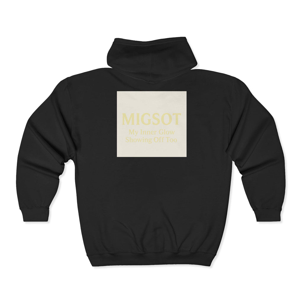 MIGSOT Square Logo Hoodie | Zip Hooded Sweatshirt