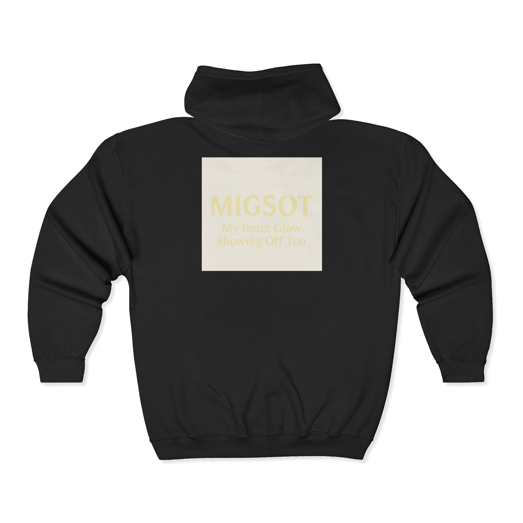MIGSOT Square Logo Hoodie | Zip Hooded Sweatshirt