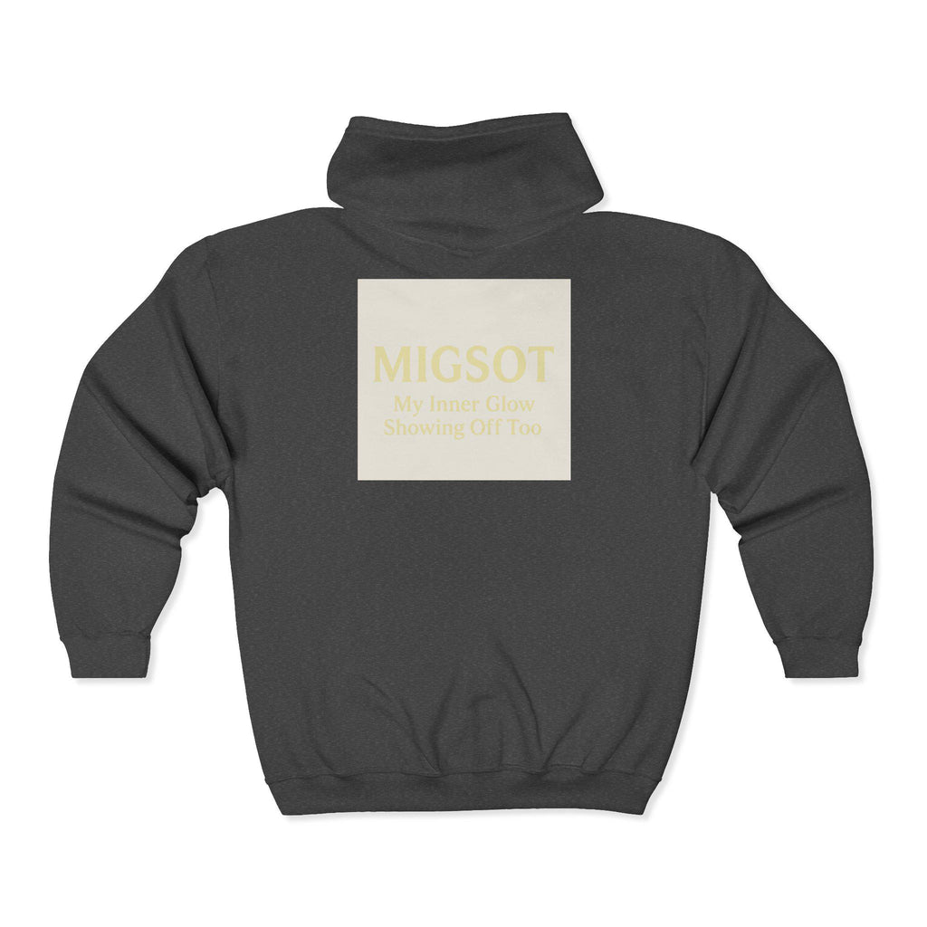 MIGSOT Square Logo Hoodie | Zip Hooded Sweatshirt