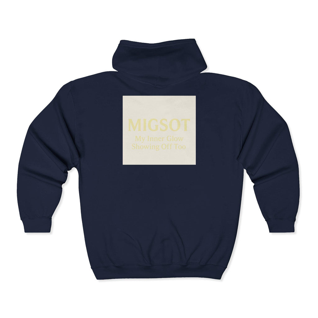 MIGSOT Square Logo Hoodie | Zip Hooded Sweatshirt
