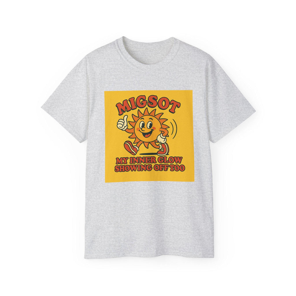 Smiling Sun Cartoon My Inner Glow T-Shirt | Retro Sunshine Graphic Tee